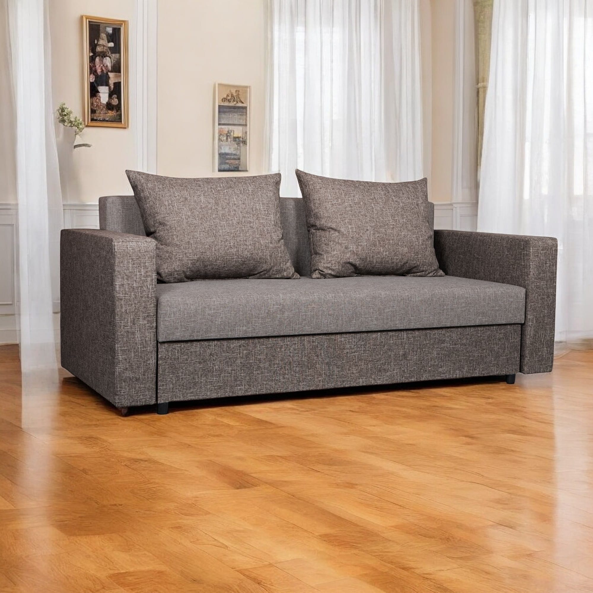 Sofa Bed Fulu Combination of light and dark beige - 1