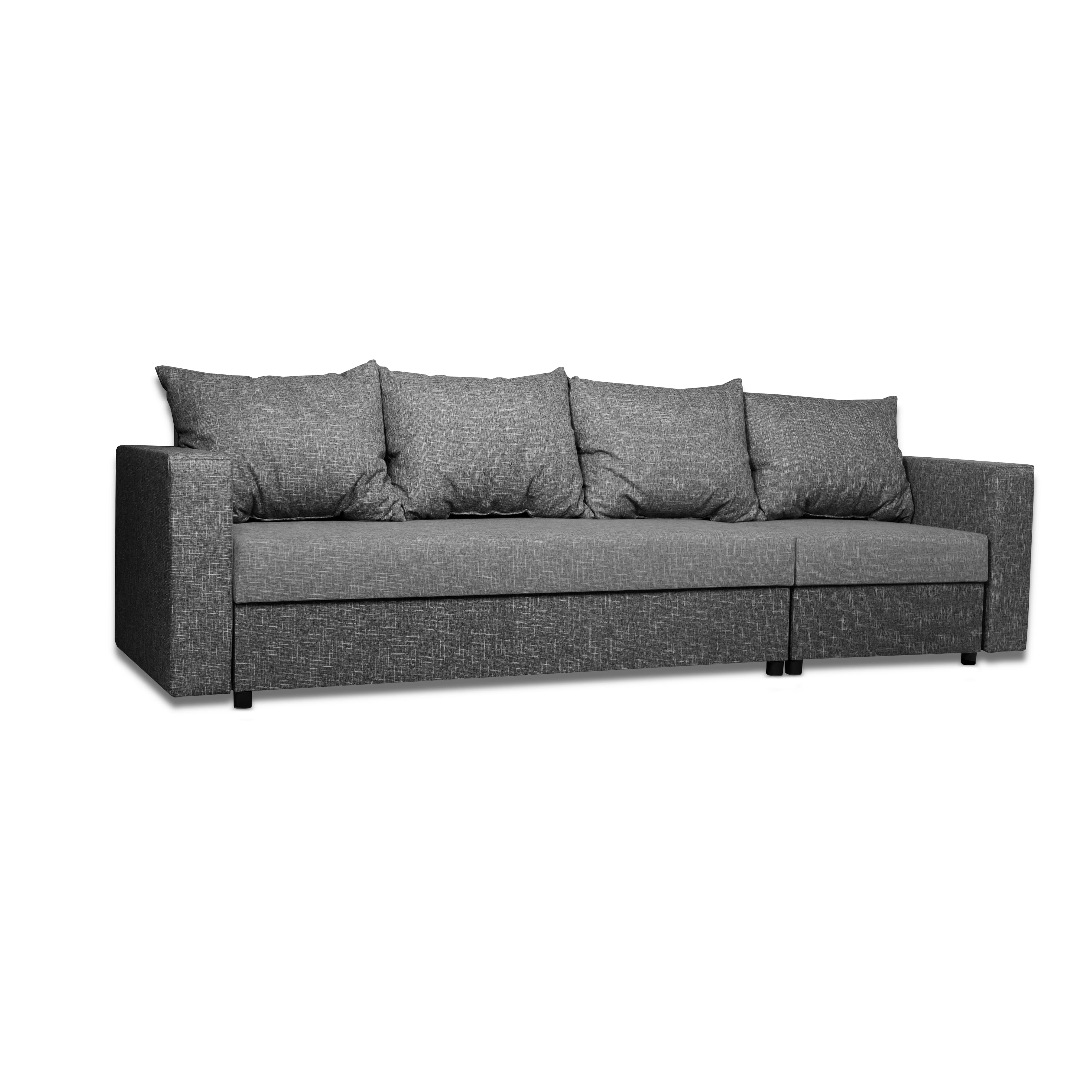 Stūra dīvāns Lona Kombinēts gaišs+tumši pelēks XL (160cm) - 2