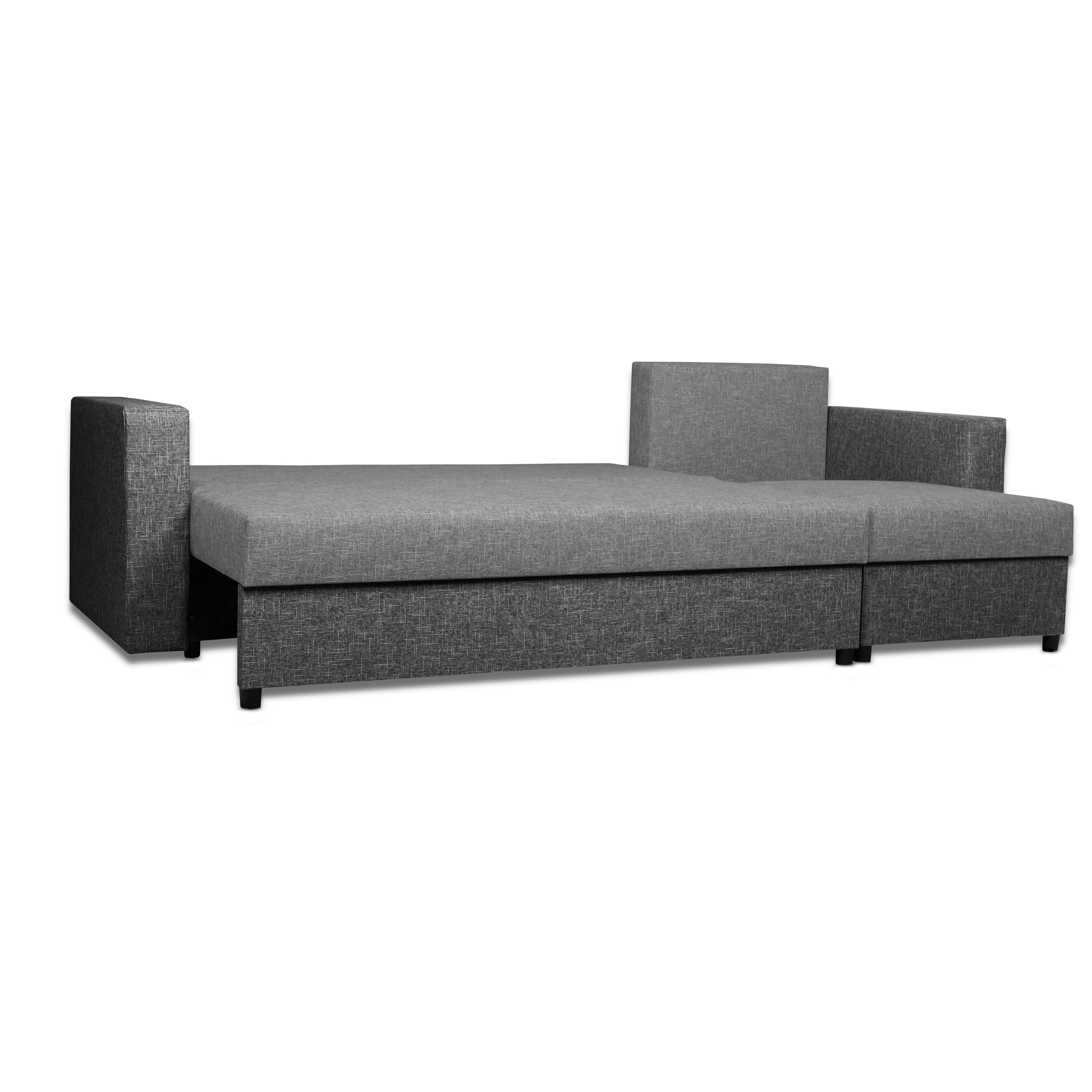 Stūra dīvāns Lona Kombinēts gaišs+tumši pelēks XL (160cm) - 4