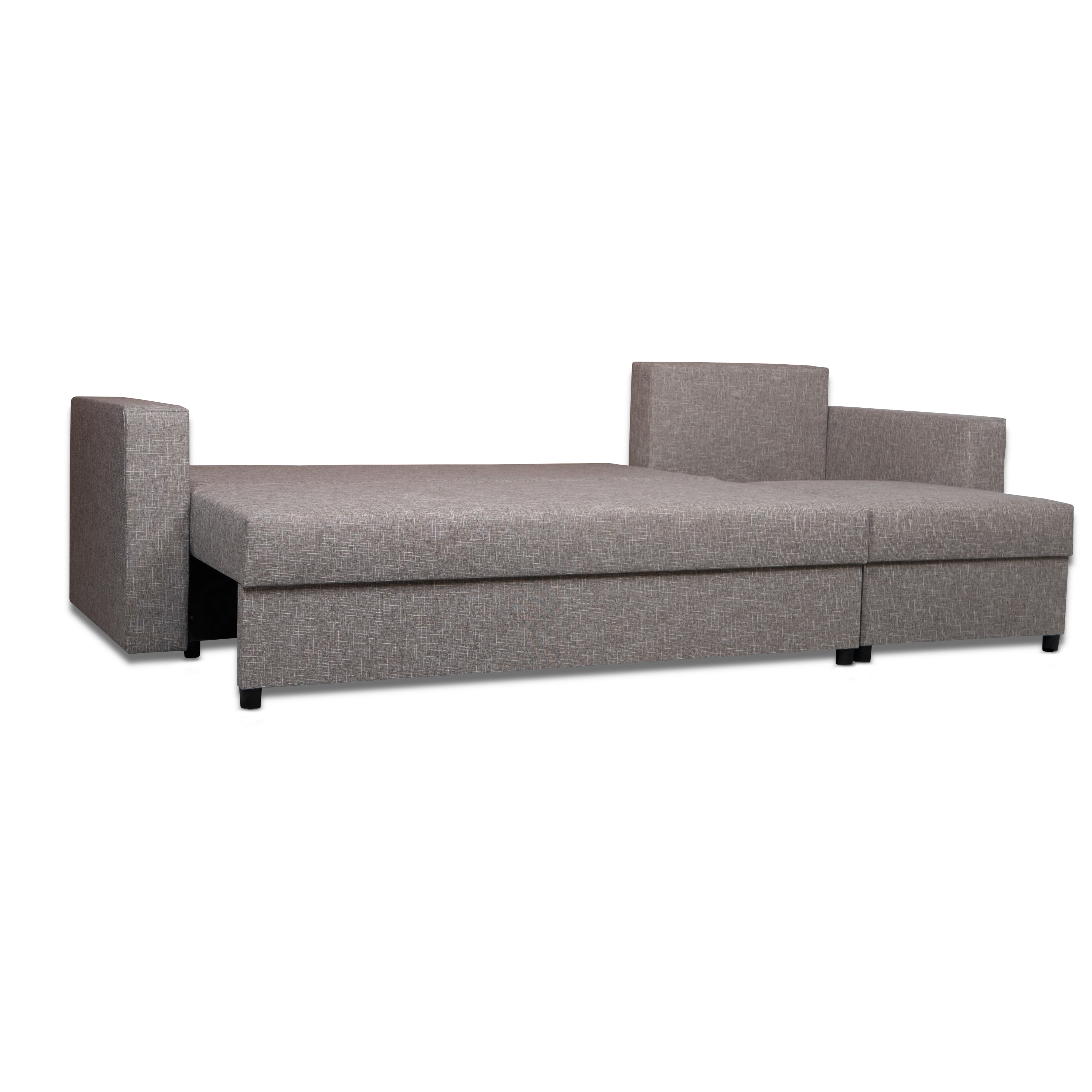 Stūra dīvāns Lona Bēšs-pelēks XL (160cm) - 4