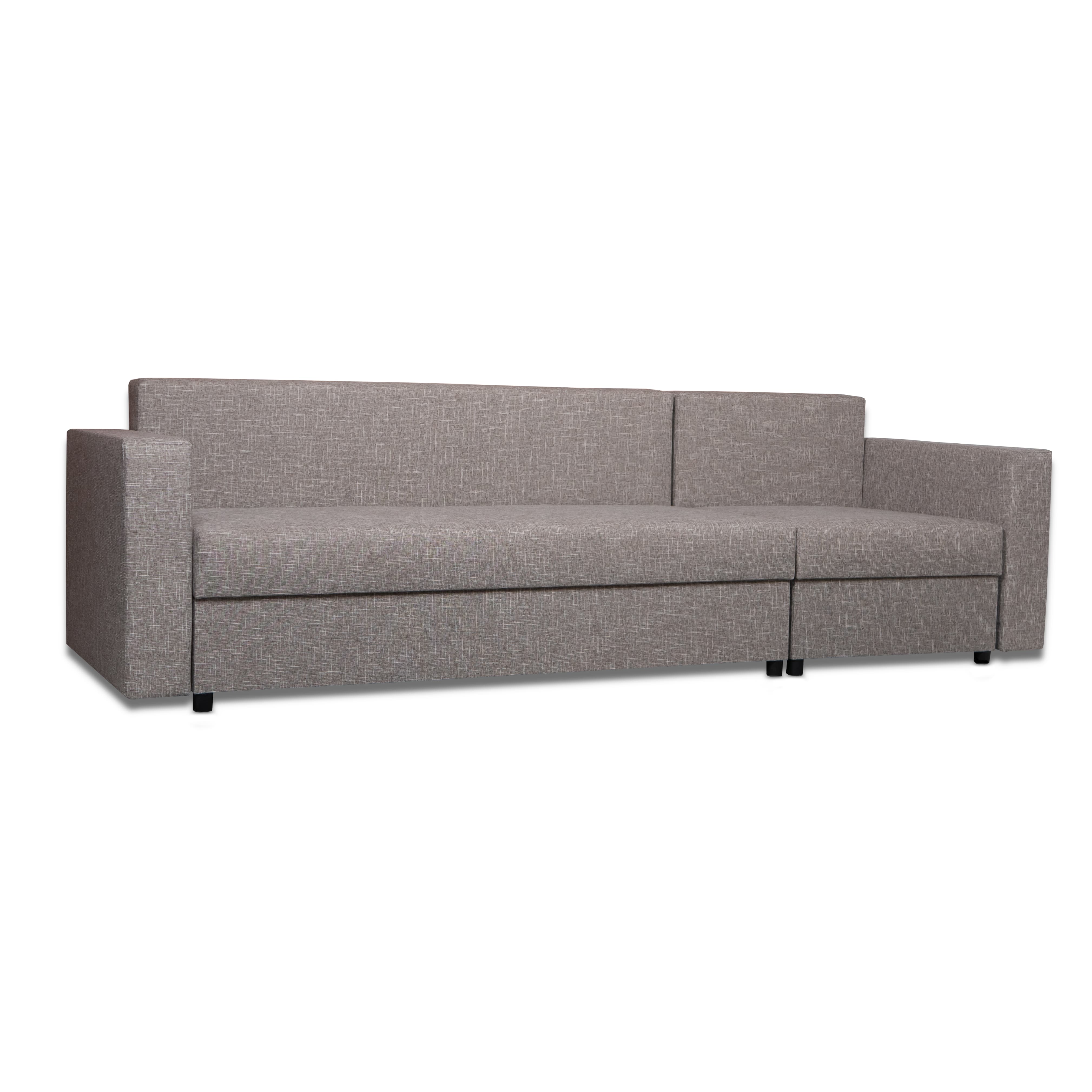 Stūra dīvāns Lona Bēšs-pelēks XL (160cm) — foto 8