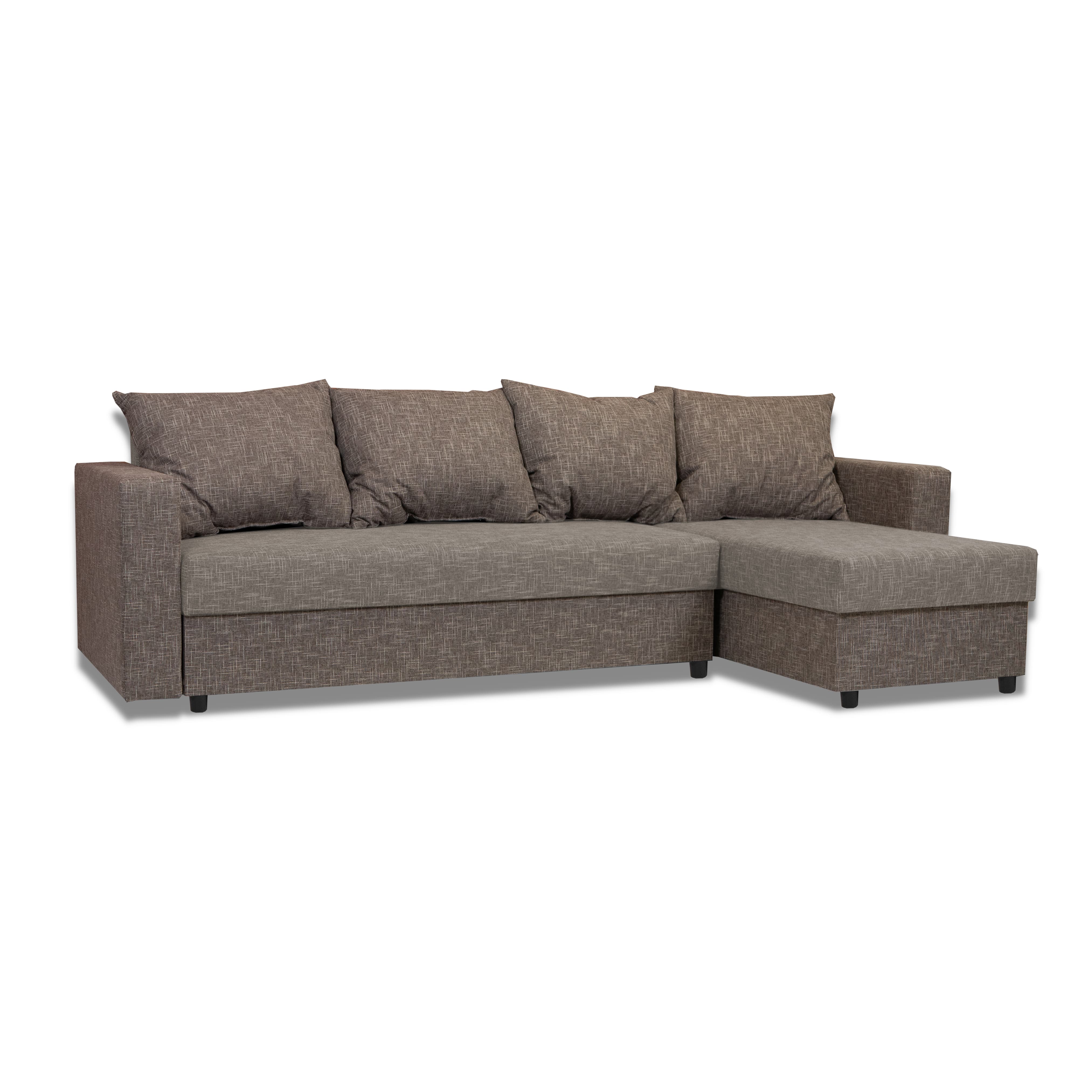 Stūra dīvāns Lugan+ Kombinēts gaišs+tumši bēšs XL (160cm) - 4