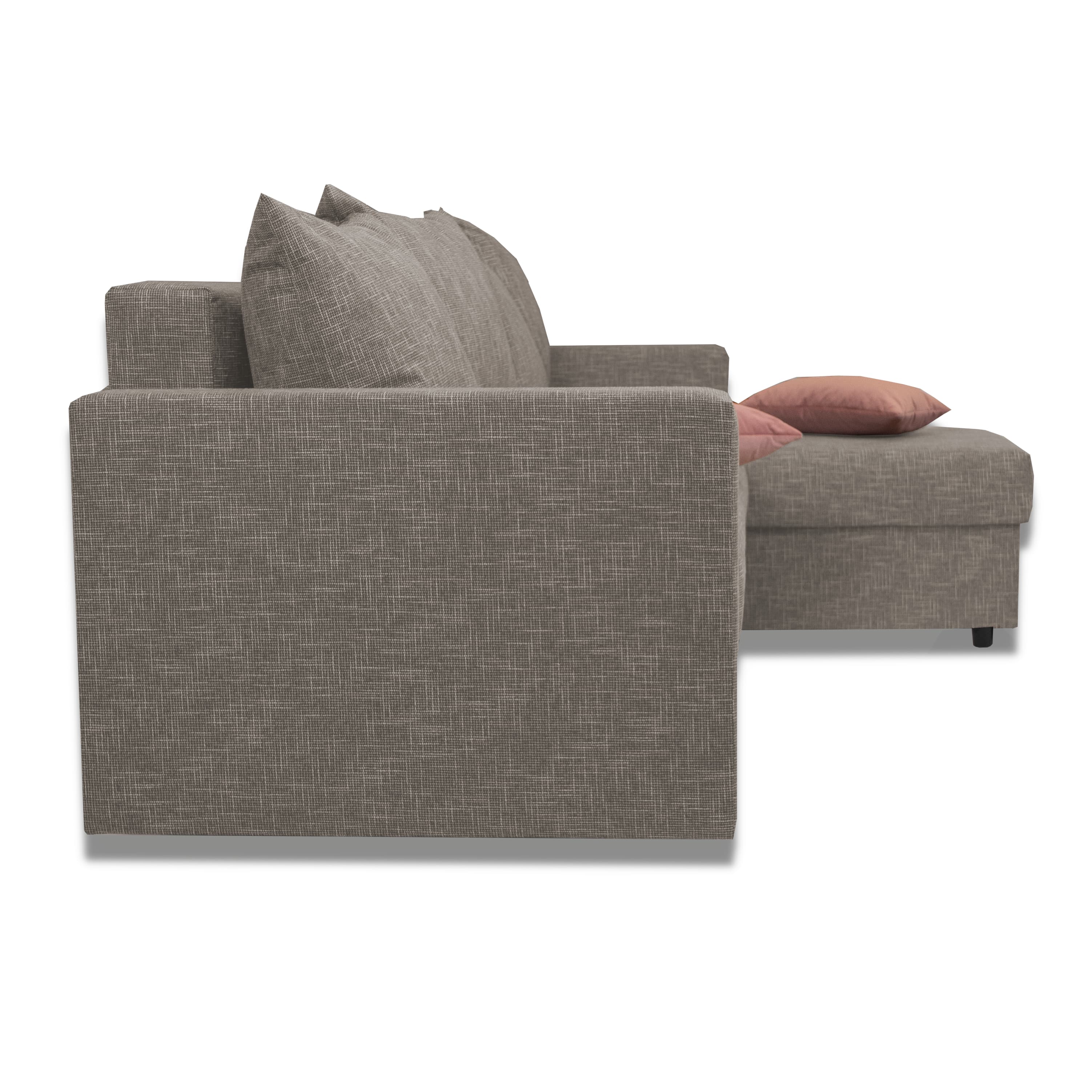 Stūra dīvāns Lugan+ Bēšs-pelēks XL (160cm) — foto 11