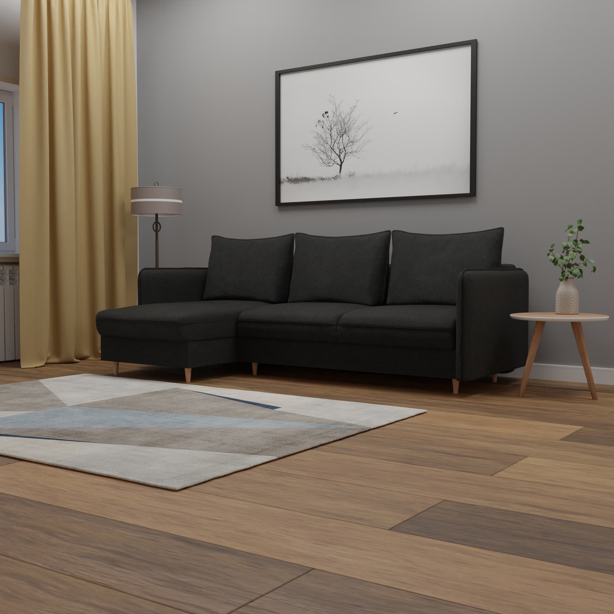 Corner sofa Mika & Co Dark gray - 3