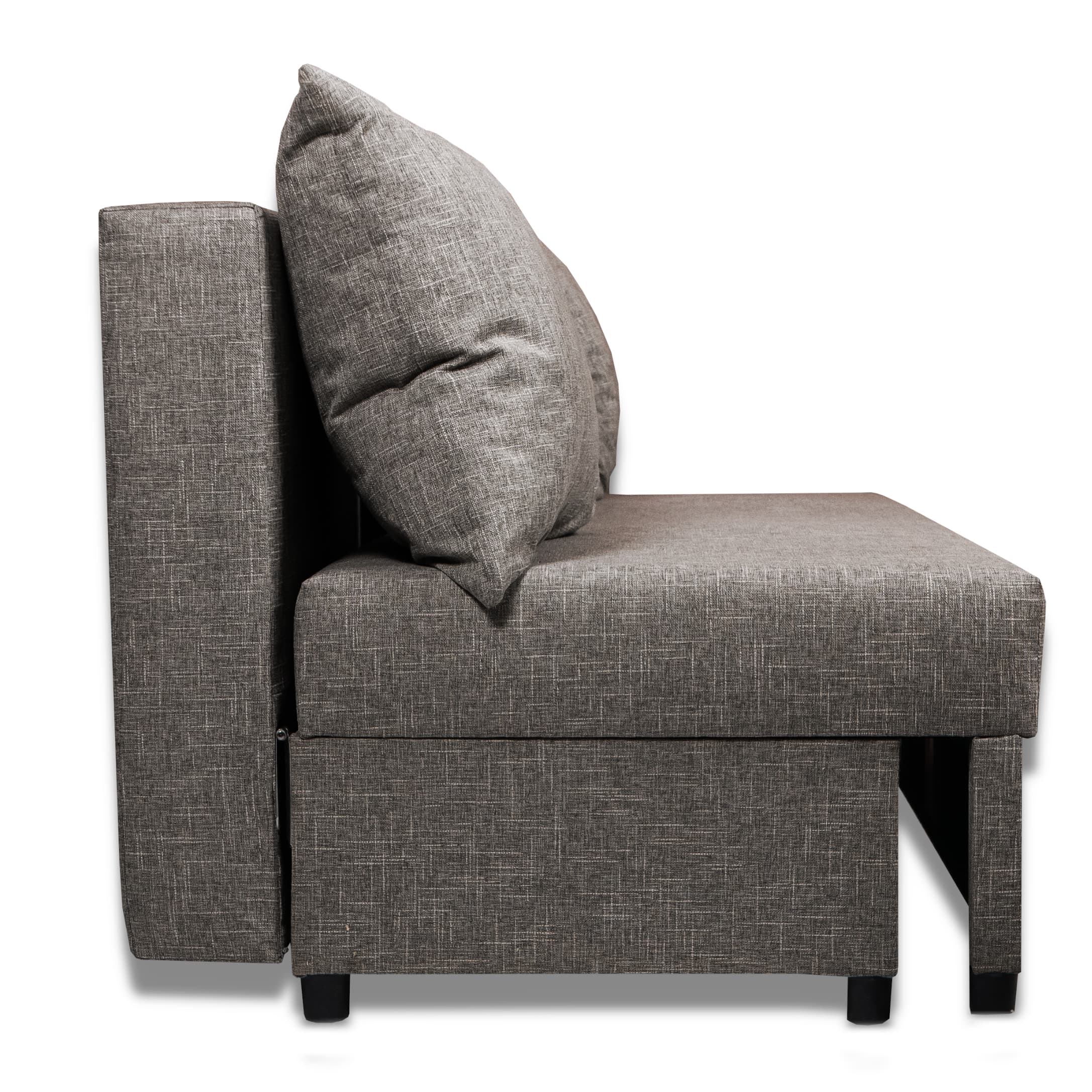 Dīvāns–Gulta Mini Tumši bēšs XL (160cm) — foto 7
