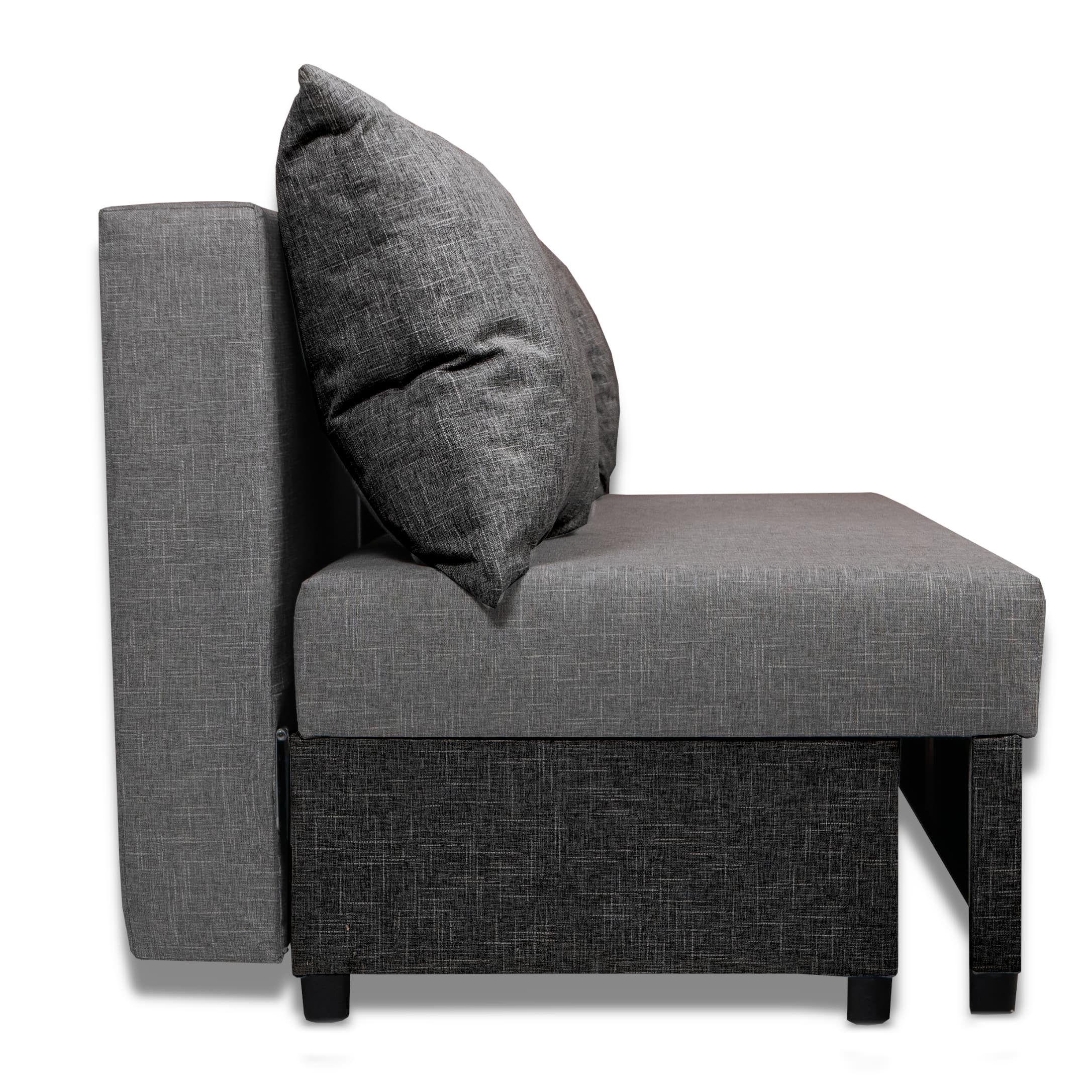 Dīvāns–Gulta Mini Kombinēts gaišs+tumši pelēks XL (160cm) — foto 7