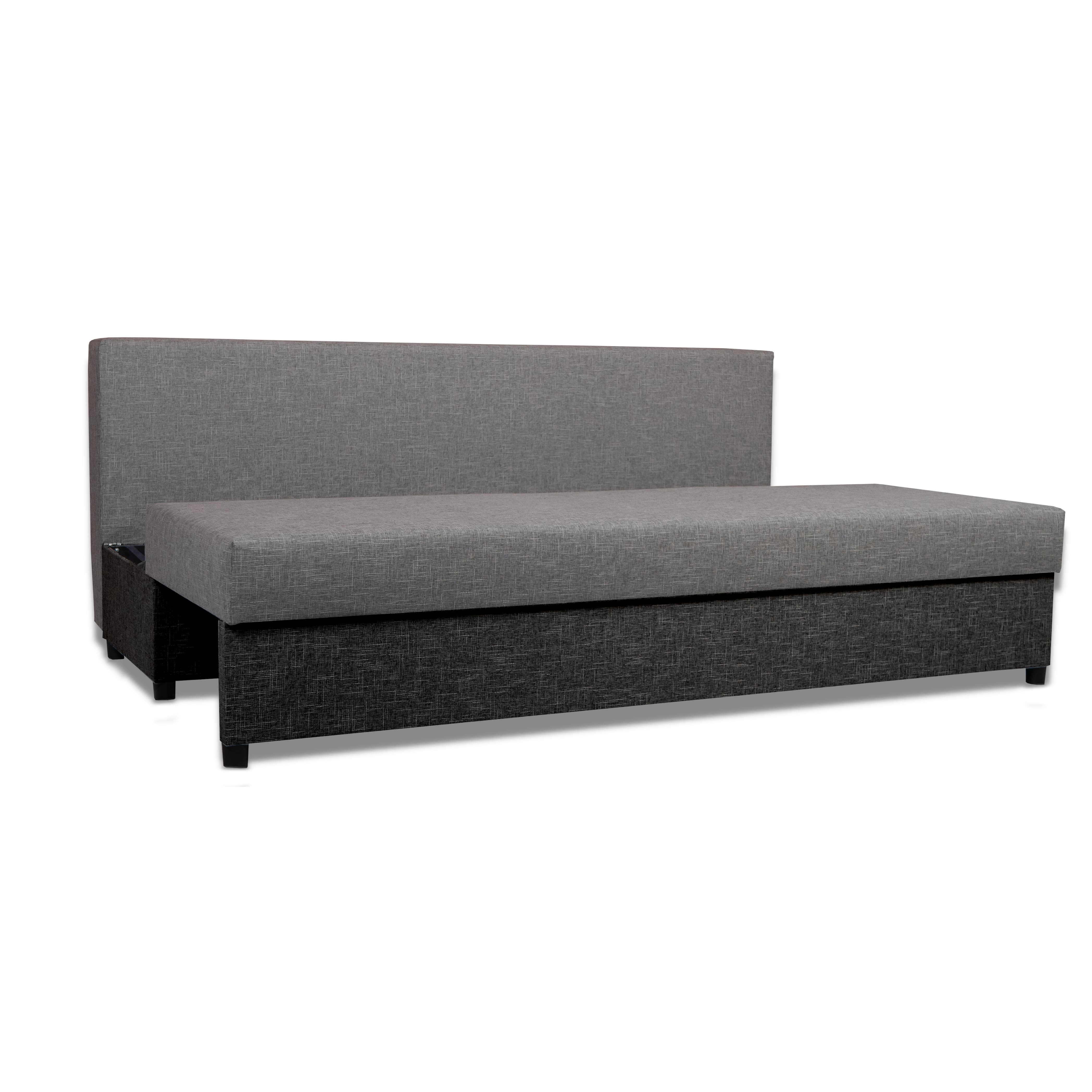 Dīvāns–Gulta Mini Kombinēts gaišs+tumši pelēks XL (160cm) - 4