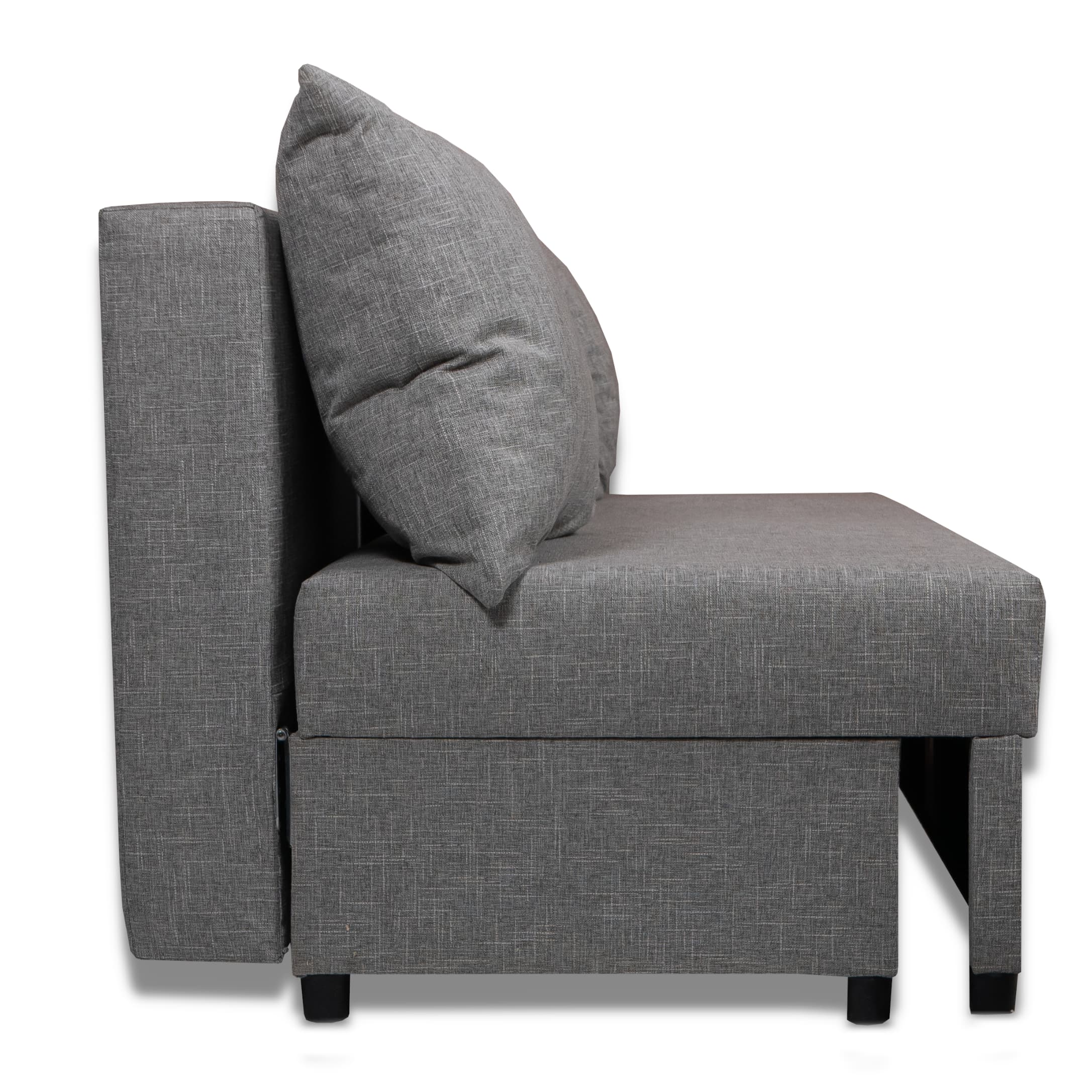Dīvāns–Gulta Mini Gaiši pelēka XL (160cm) — foto 7