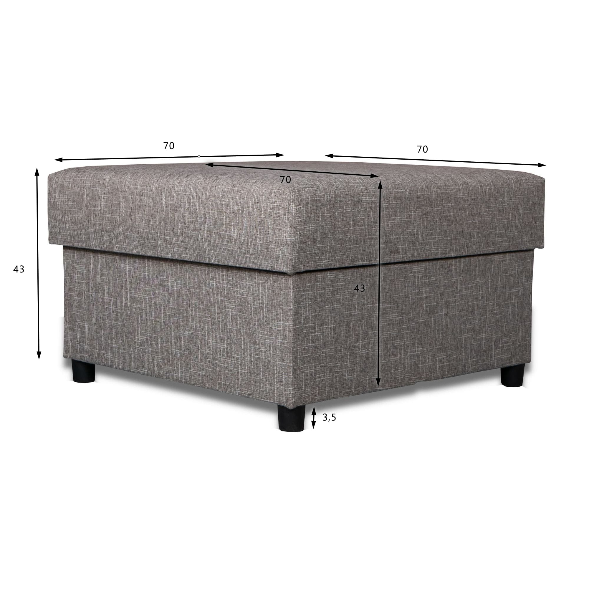 Poufs 70x70 Graphite - 3