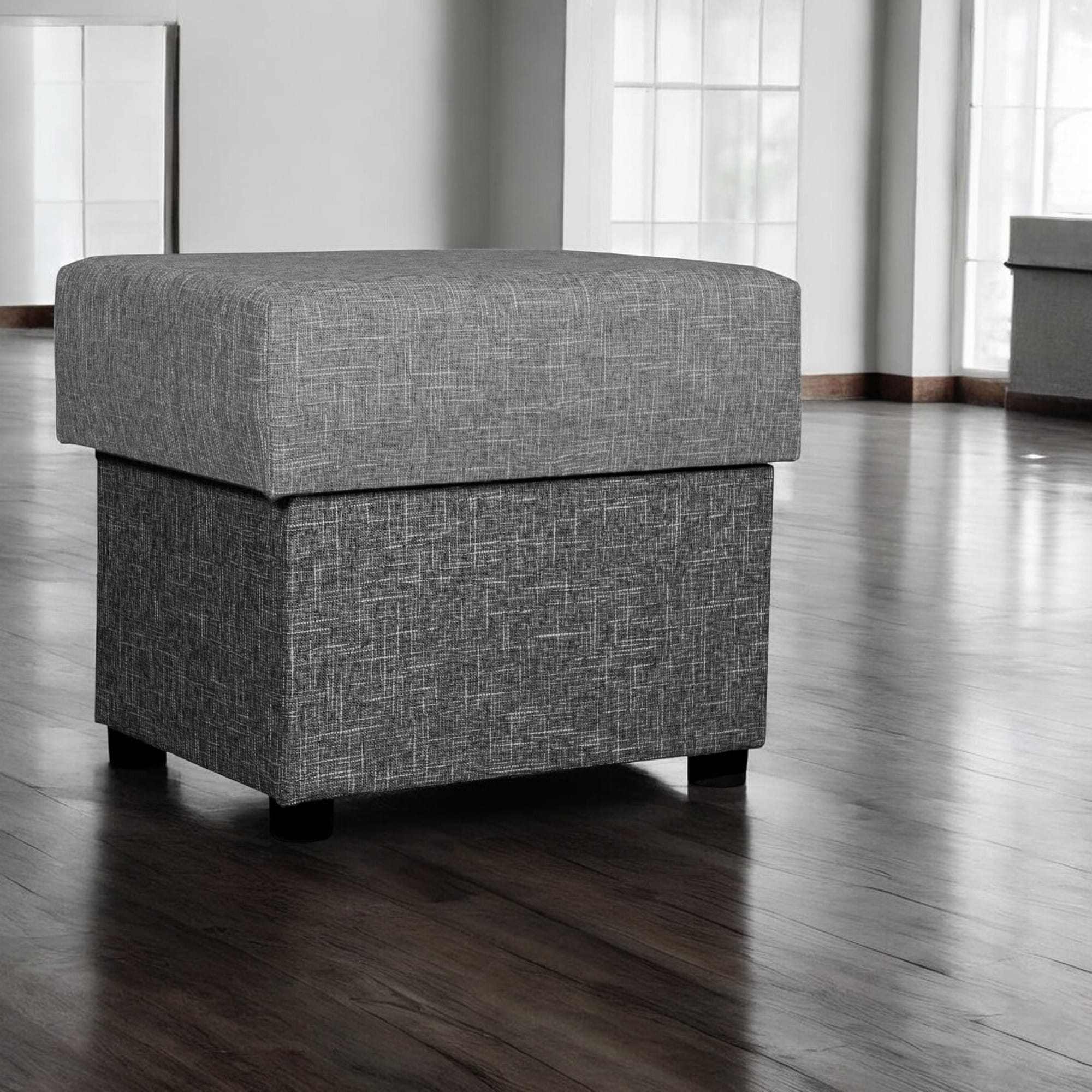 Pouf Tabit Combination of light and dark gray - 1