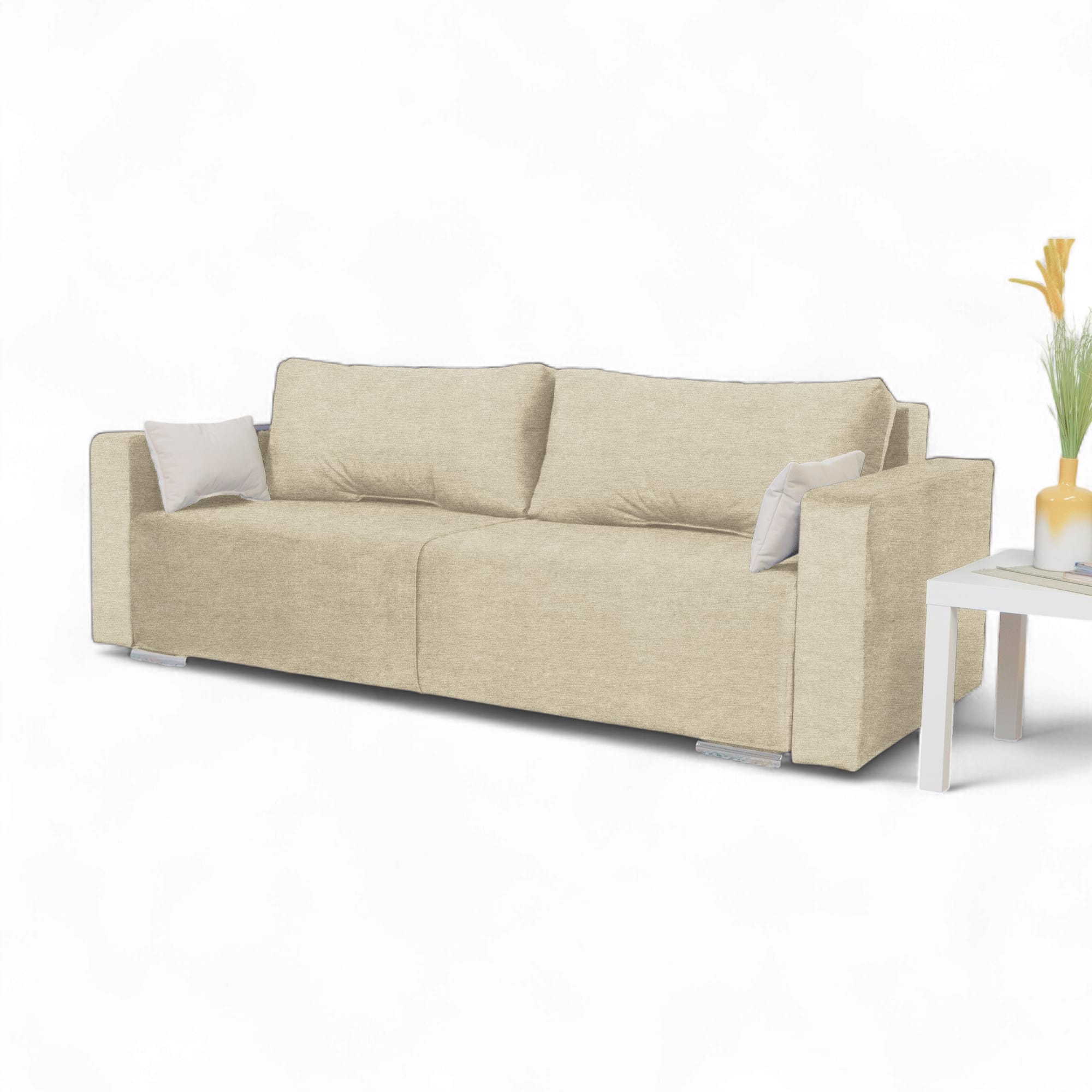 Dīvāns–Gulta Deka+ divans Krēms XL (160cm) - 2