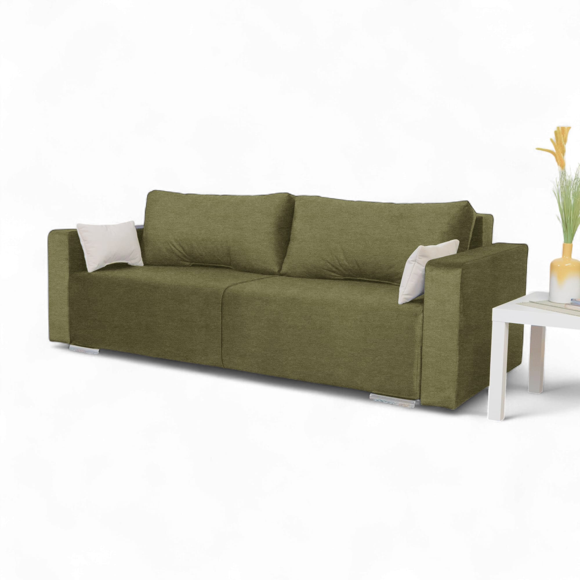Dīvāns–Gulta Deka+ divans Zaļš XL (160cm) - 2