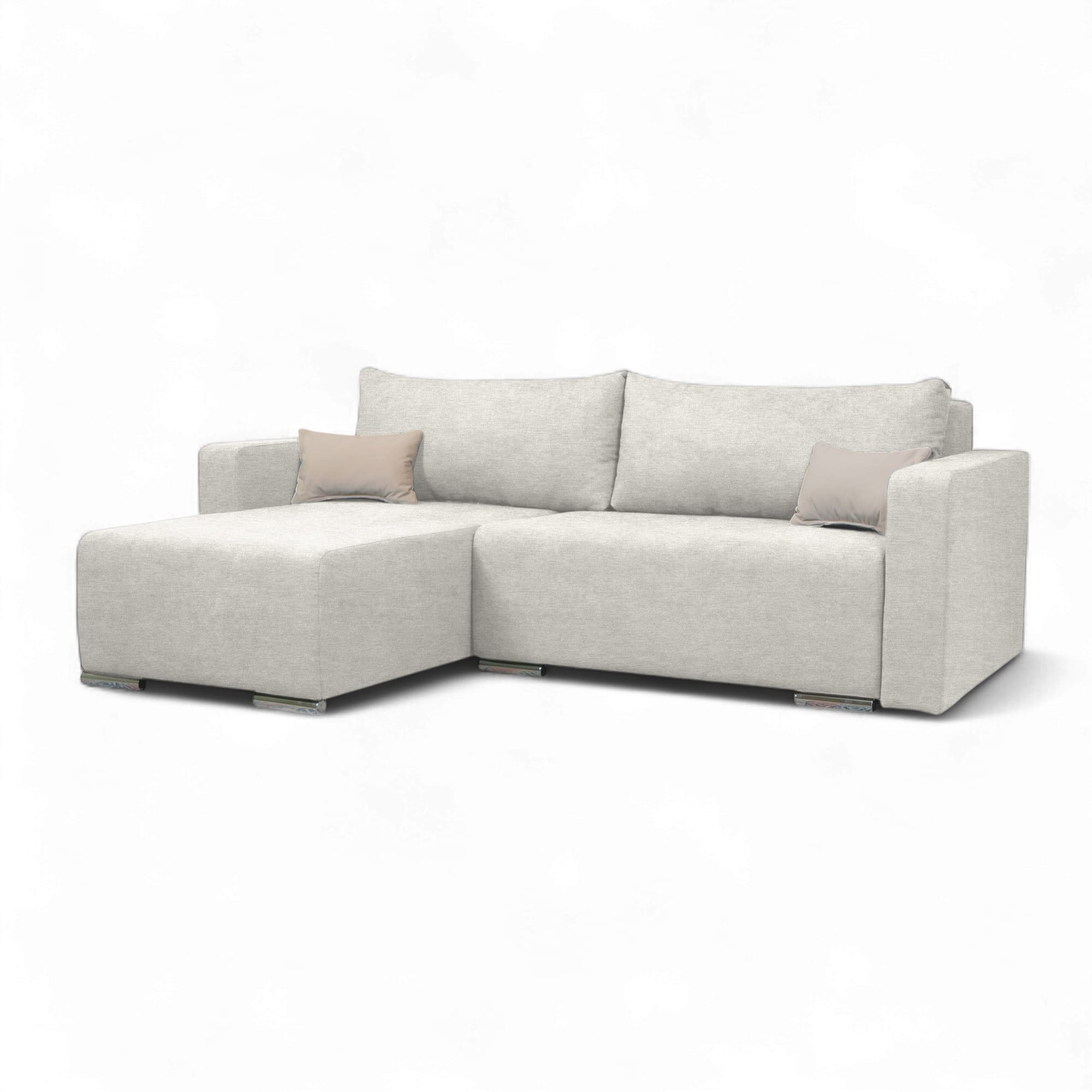 Stūra dīvāns Deka-Sturis+ Gaiši pelēka XL (160cm) - 1