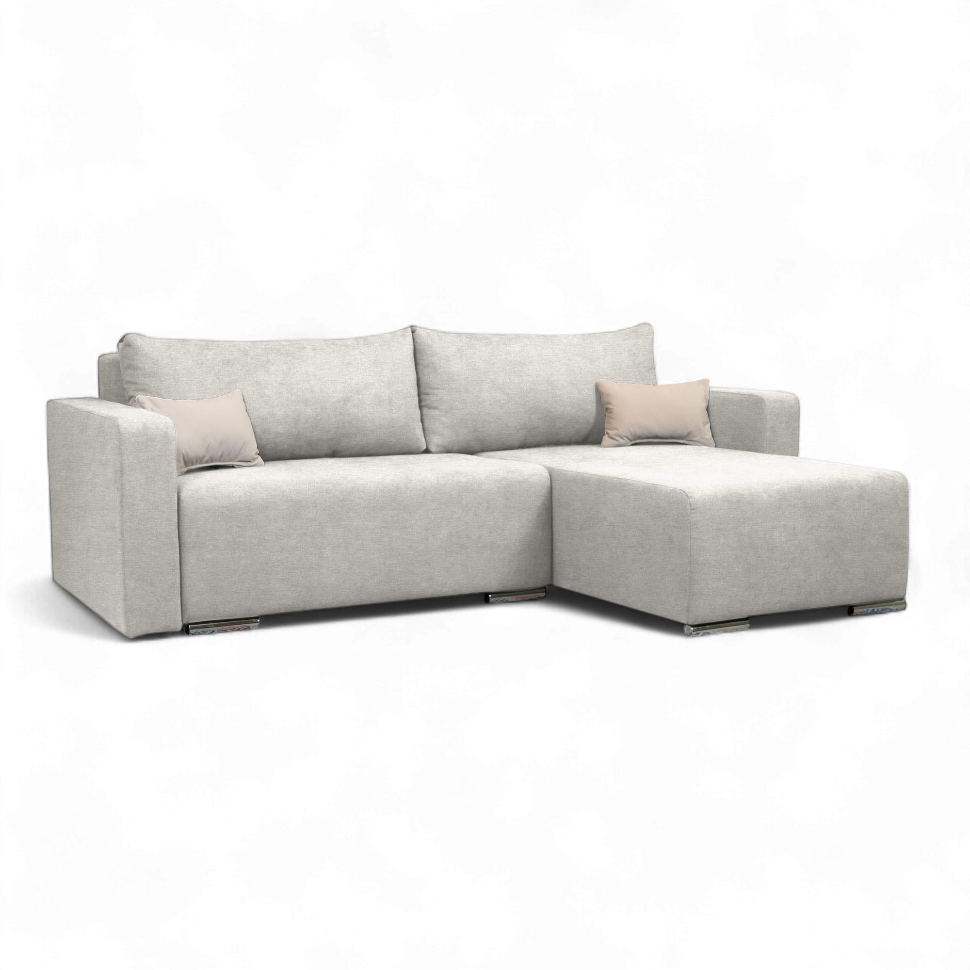 Stūra dīvāns Deka-Sturis+ Gaiši pelēka XL (160cm) - 2