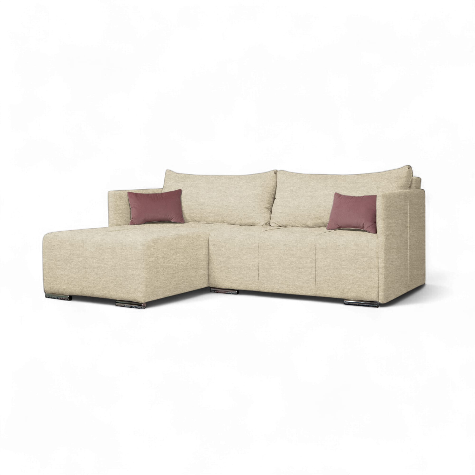 Stūra dīvāns Deka-Sturis Krēms XL (160cm) - 1
