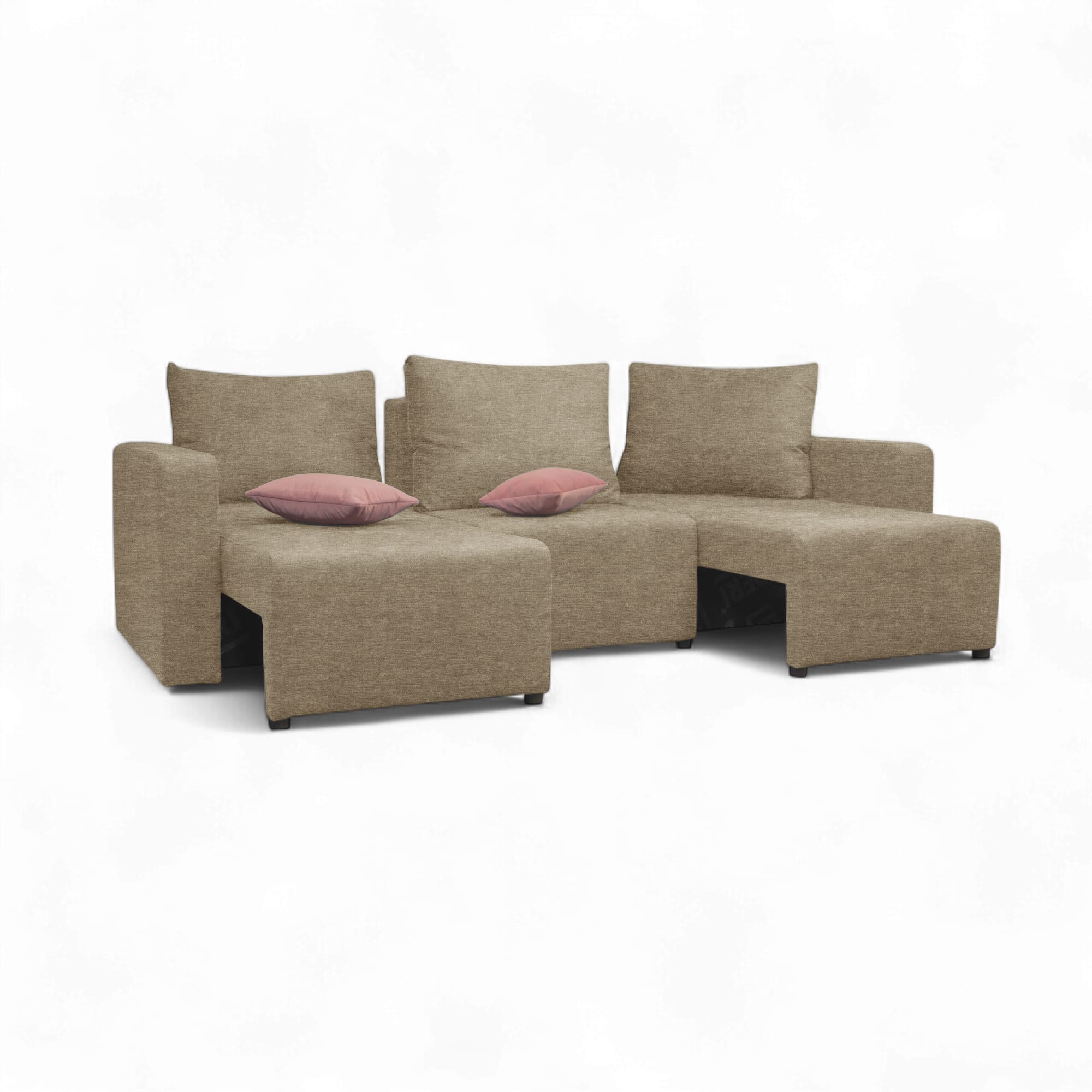 Moduļu dīvāns Modul 2400 Bēšs-pelēks XL (160cm) - 2