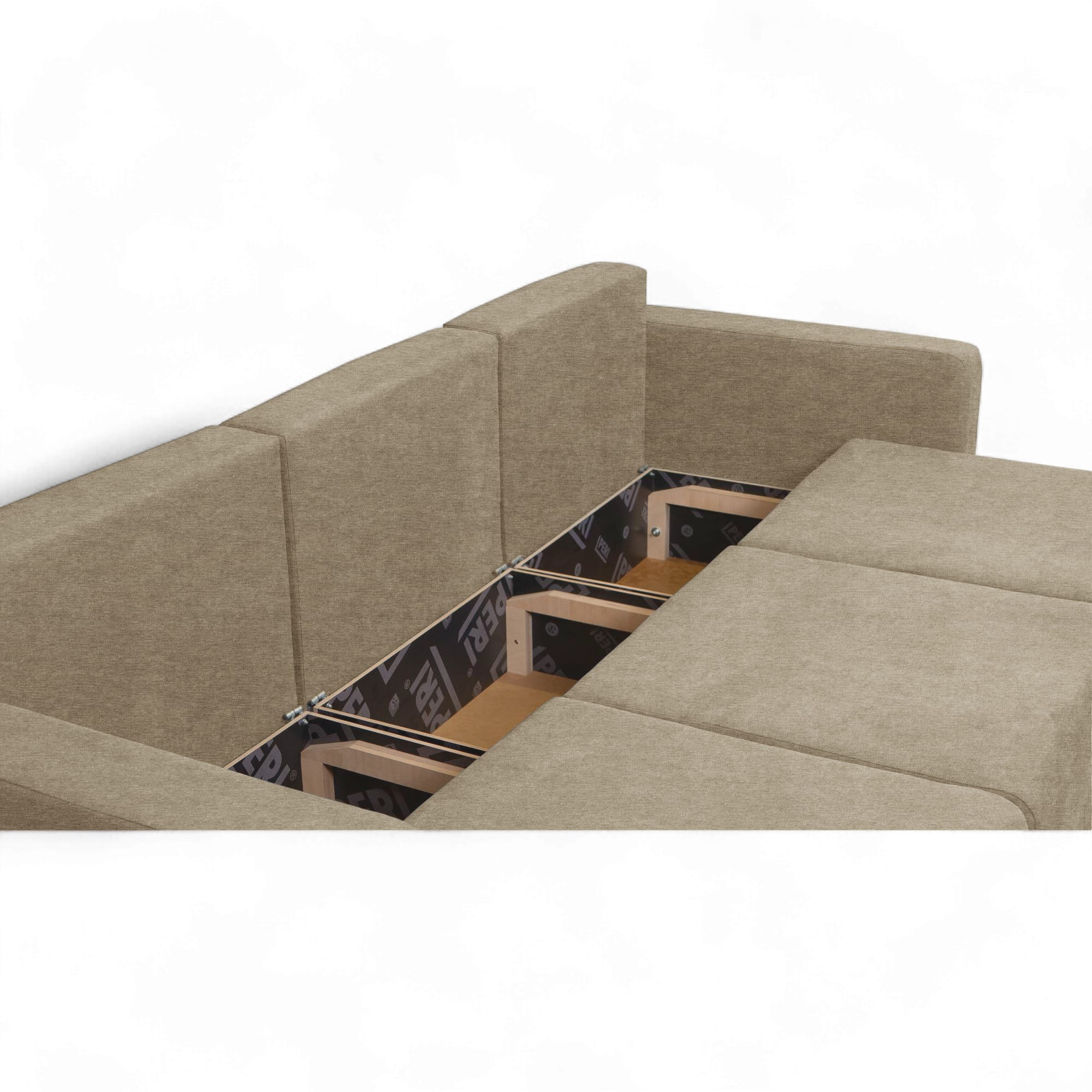 Moduļu dīvāns Modul 2400 Bēšs-pelēks XL (160cm) - 4