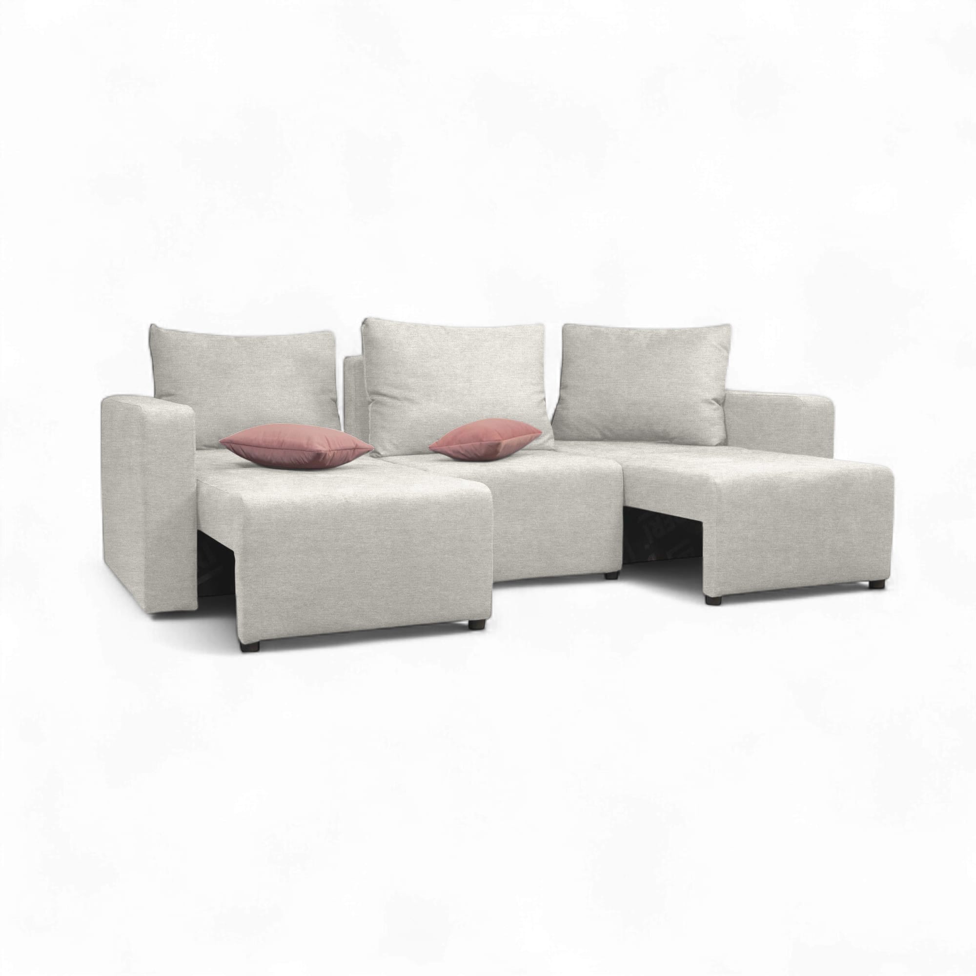 Moduļu dīvāns Modul 2400 Gaiši pelēka XL (160cm) - 2