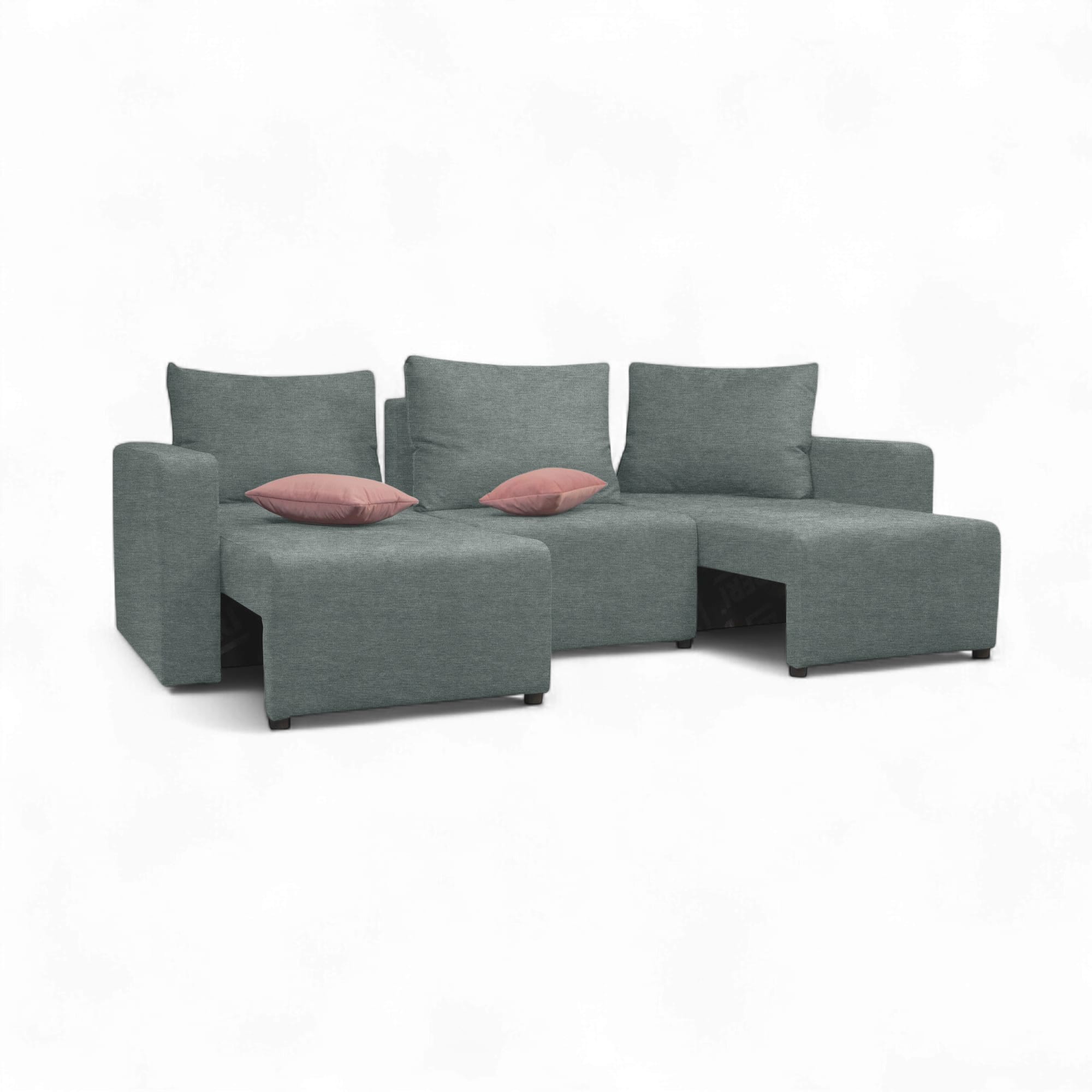 Moduļu dīvāns Modul 2400 Tumši pelēks XL (160cm) - 2