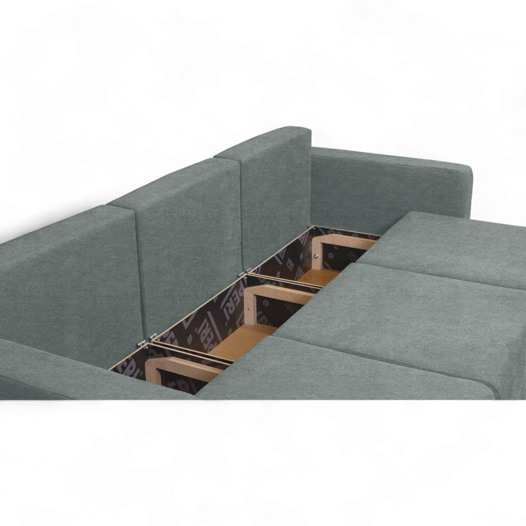 Moduļu dīvāns Modul 2400 Tumši pelēks XL (160cm) - 4