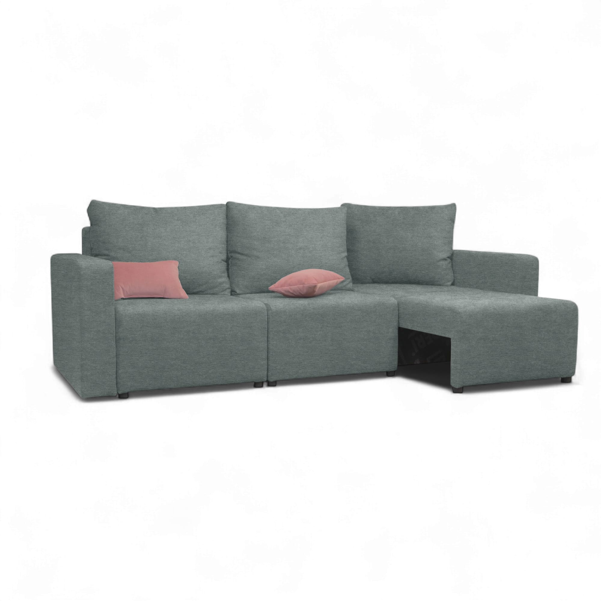 Moduļu dīvāns Modul 2400 Tumši pelēks XL (160cm) — foto 5