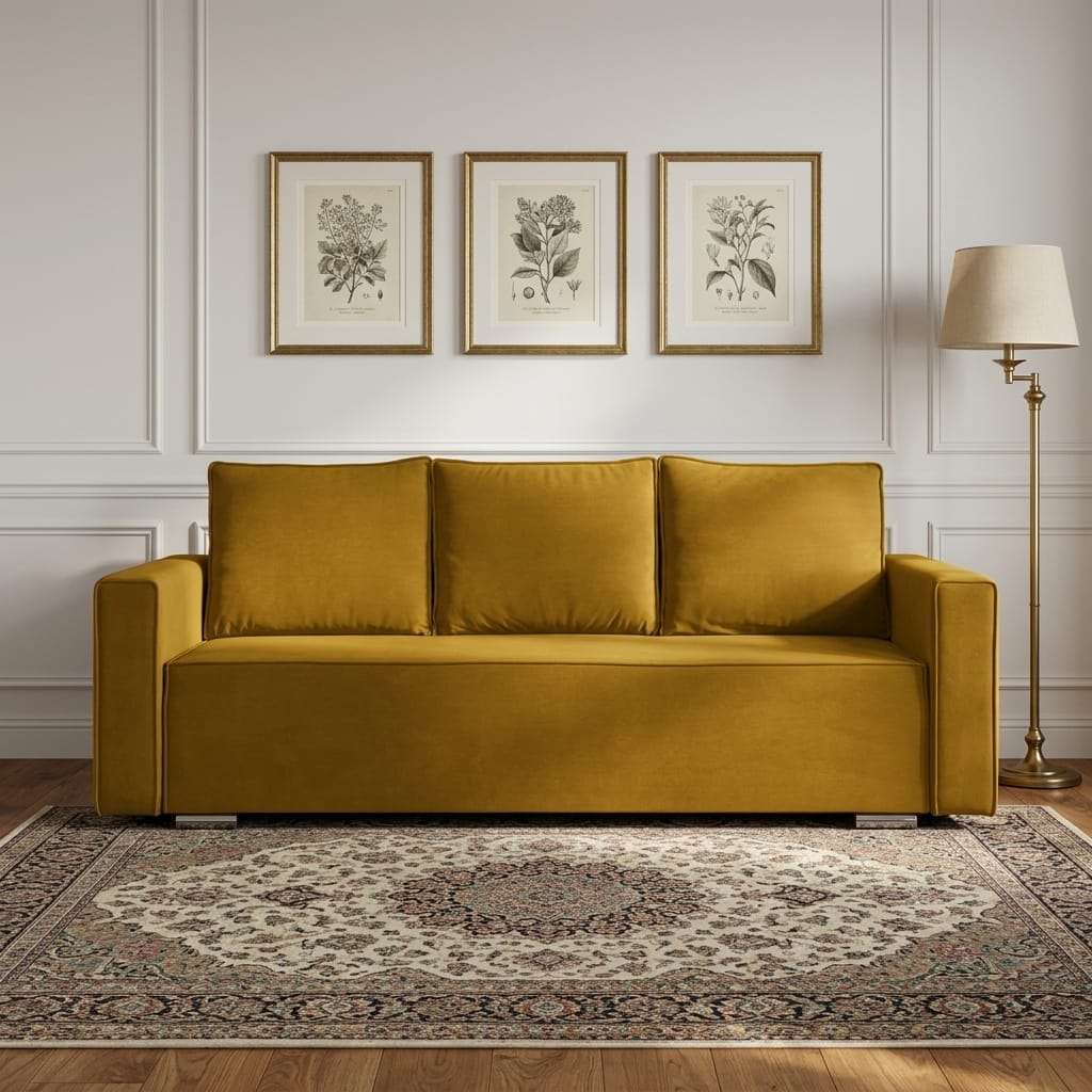Sofa bed Riko Mustard - 1