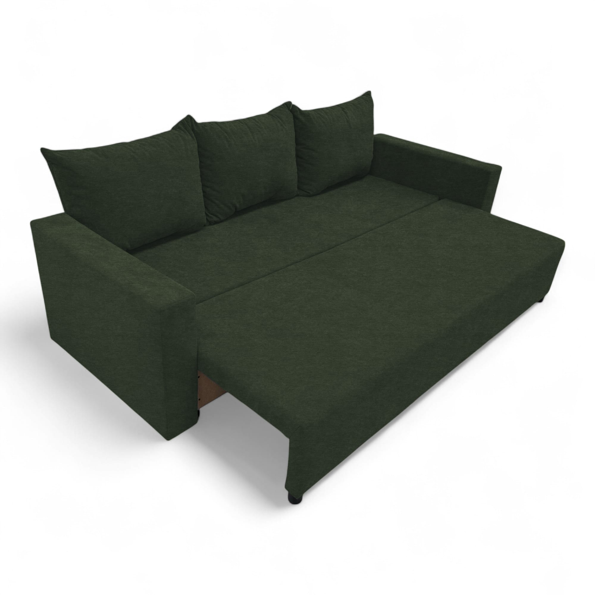 Klasisks dīvāns-gulta ar veļas kasti Tirkīza zaļa — foto 13