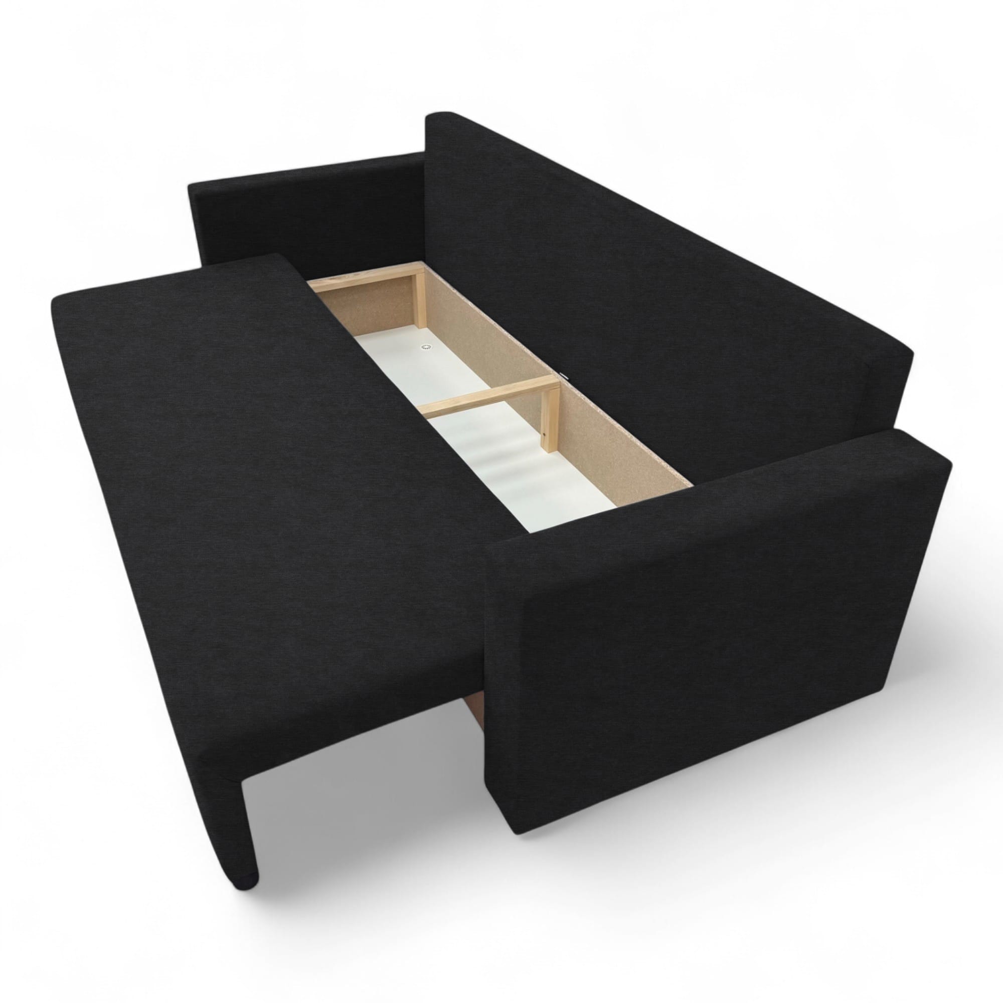 Klasisks dīvāns-gulta ar veļas kasti Grafīta — foto 10